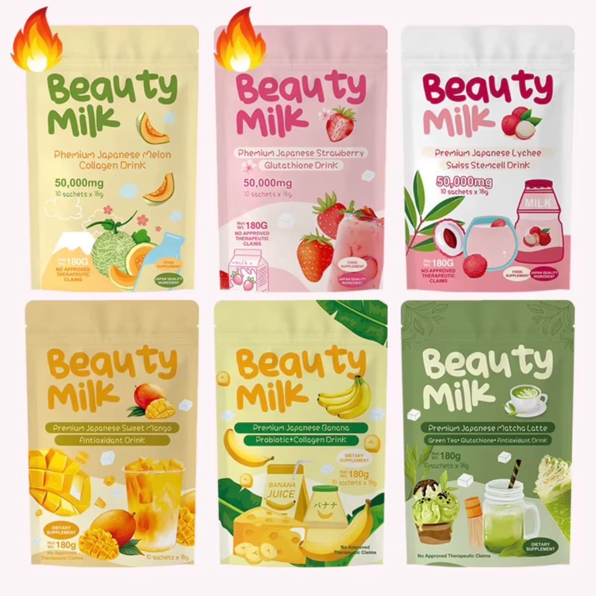Beauty Milk Collagen Drink Sachets